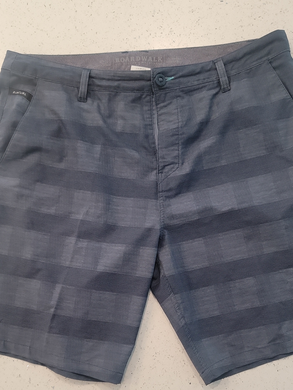 RIPCURL Boardwalk Men's Blue Plaid Board Shorts Size 38